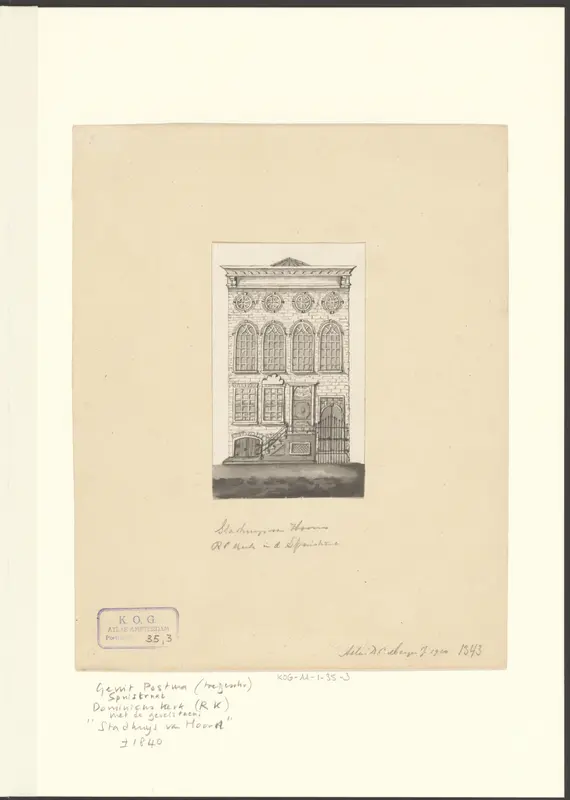 Gezicht op de schuilkerk Stadhuys van Hoorn in de Spuistraat Wall Art by Unknown - High-Resolution Digital Print