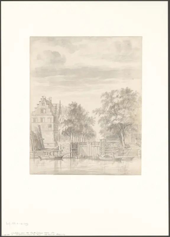 Gezicht op de schutsluis bij de Oudeschans Wall Art by anonymous - High-Resolution Digital Print