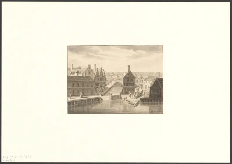 Gezicht op de schutsluis Boerenverdriet Wall Art by anonymous - High-Resolution Digital Print