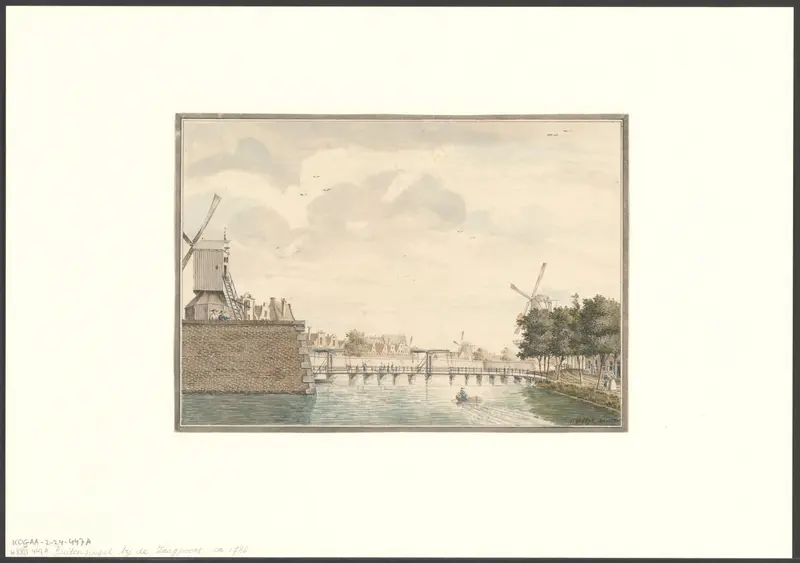 Gezicht op de Singelgracht bij de Zaagpoort Wall Art by Unknown - High-Resolution Digital Print