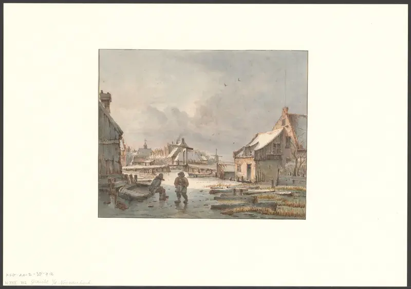 Gezicht op de Singelgracht in de winter Wall Art by George Pieter Westenberg - High-Resolution Digital Print