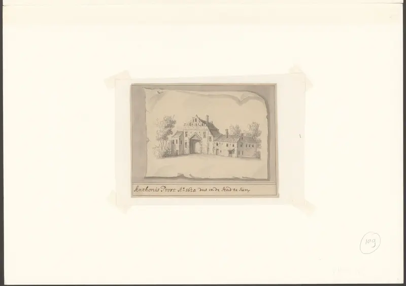 Gezicht op de Sint Anthoniespoort Wall Art by Unknown - High-Resolution Digital Print
