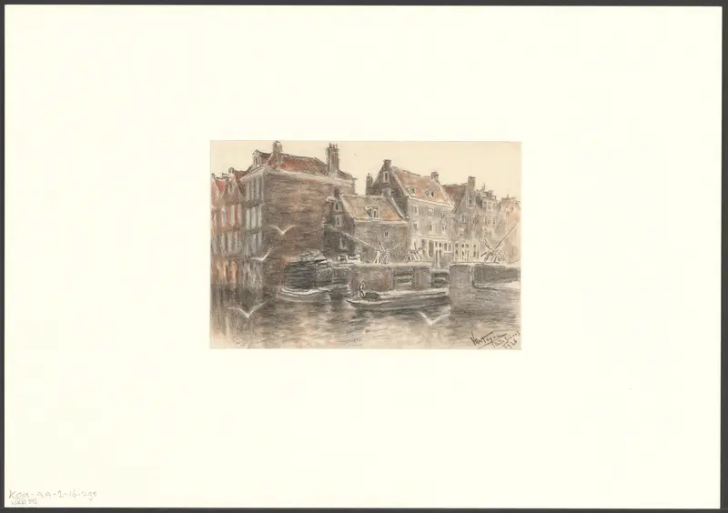 Gezicht op de Sint Antoniesluis Wall Art by Unknown - High-Resolution Digital Print