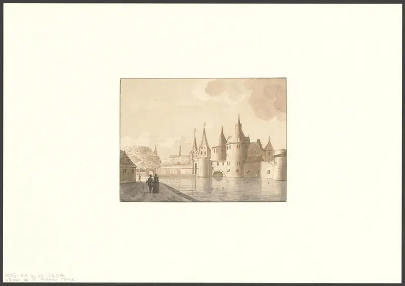 Gezicht op de Sint Antoniespoort Wall Art by Unknown - High-Resolution Digital Print