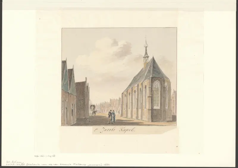 Gezicht op de Sint Jacobskapel Wall Art by Unknown - High-Resolution Digital Print