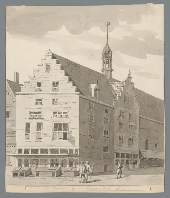 Gezicht op de Sint-Jacobstoren te Amsterdam Wall Art by anonymous - High-Resolution Digital Print