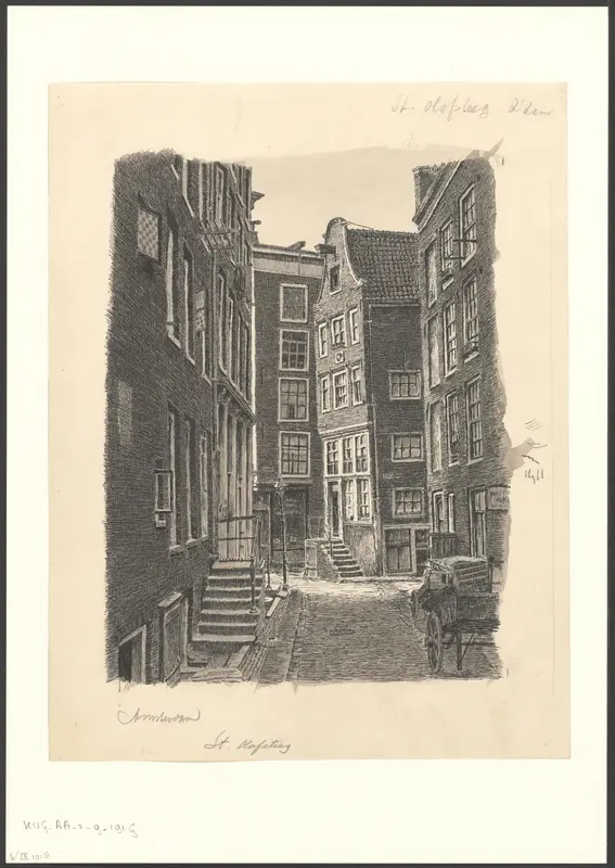 Gezicht op de Sint Olofssteeg Wall Art by anonymous - High-Resolution Digital Print