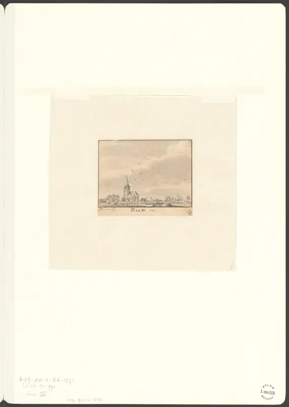 Gezicht op de Sint Petrusbandenkerk in Diemen Wall Art by Unknown - High-Resolution Digital Print