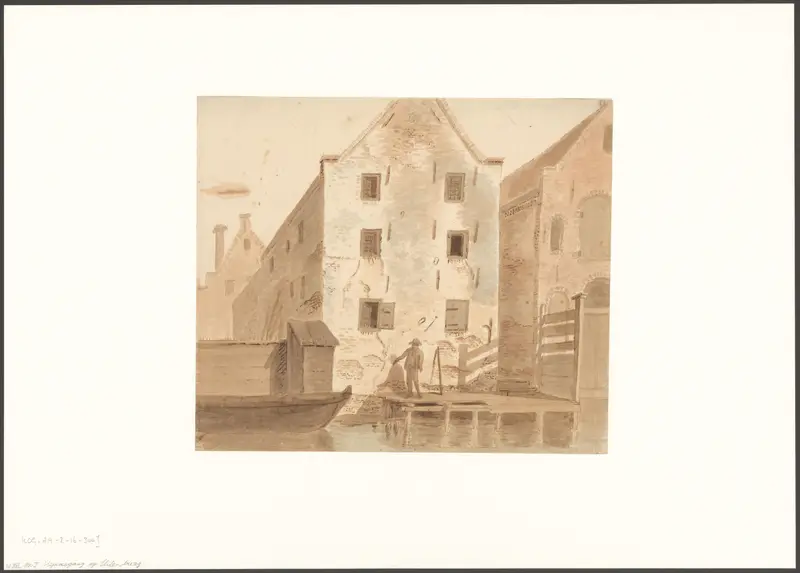 Gezicht op de sleepersgang bij de Uilenburgergracht Wall Art by Johannes Hendrik Knoop - High-Resolution Digital Print