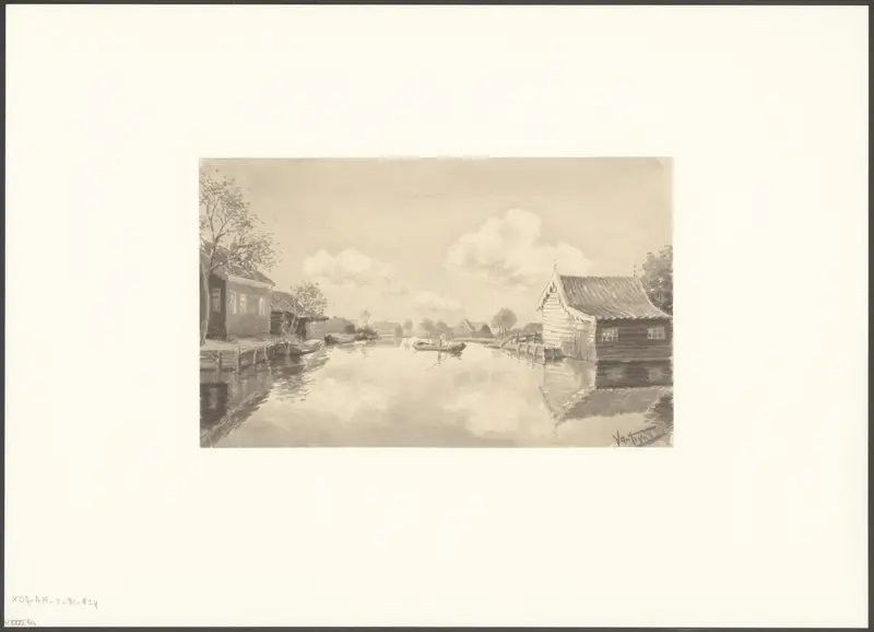 Gezicht op de Slotervaart vanaf het Surinameplein Wall Art by Unknown - High-Resolution Digital Print