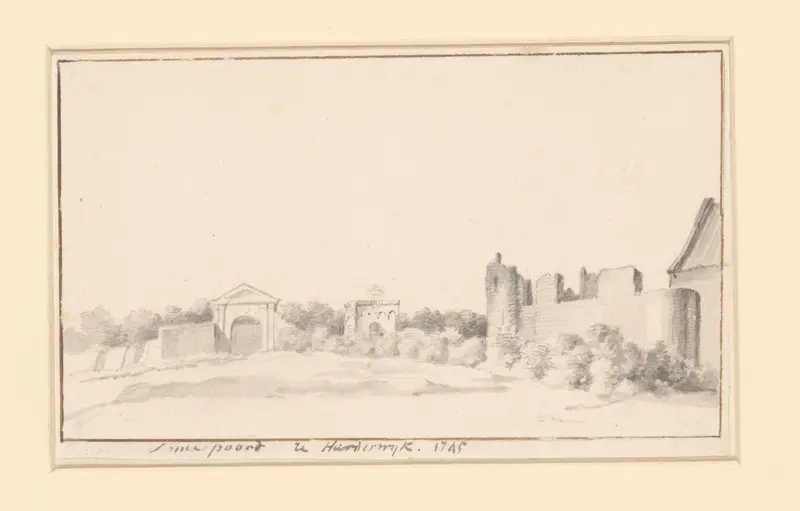 Gezicht op de Smeepoort te Harderwijk Wall Art by anonymous - High-Resolution Digital Print