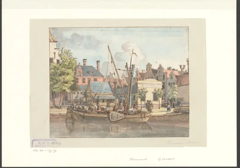 Gezicht op de Soeploods op de Herenmarkt Wall Art by Gerrit Lamberts - High-Resolution Digital Print