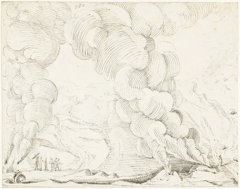 Gezicht op de Solfatara bij Pozzuoli, buiten Napels Wall Art by Unknown - High-Resolution Digital Print