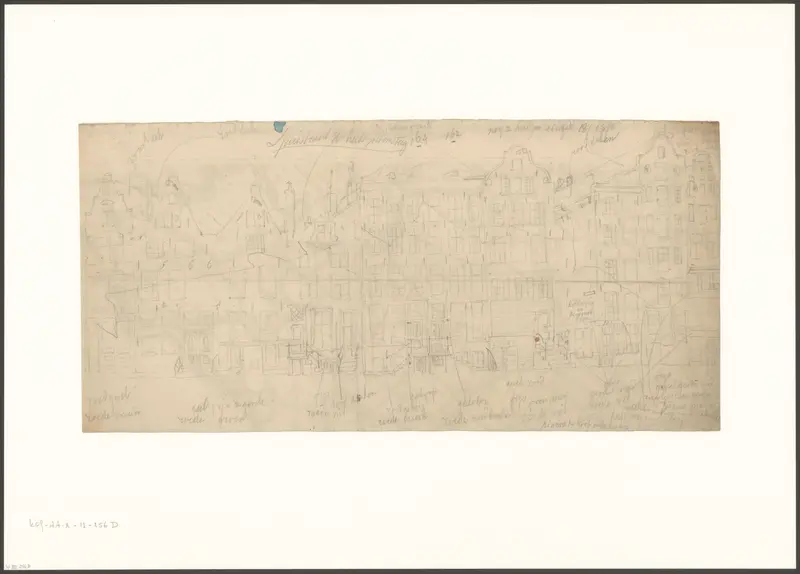 Gezicht op de Spuistraat 154-168 bij de Korte Huiszittensteeg Wall Art by Johan Martinus Anthon Rieke - High-Resolution Digital Print