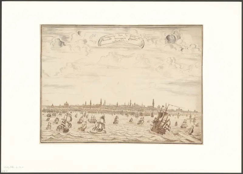 Gezicht op de stad Amsterdam vanaf het IJ Wall Art by anonymous - High-Resolution Digital Print