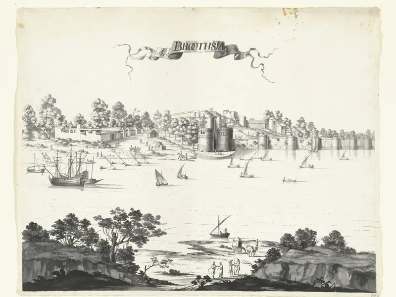 Gezicht op de stad Bharuch, ten noorden van Surat Wall Art by anonymous - High-Resolution Digital Print