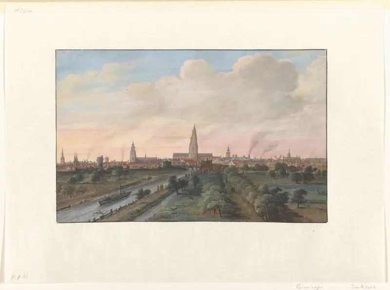 Gezicht op de stad Groningen Wall Art by Gerrit Battem - High-Resolution Digital Print