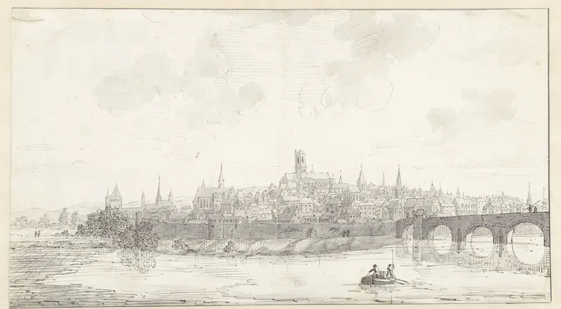 Gezicht op de stad Nevers Wall Art by Unknown - High-Resolution Digital Print