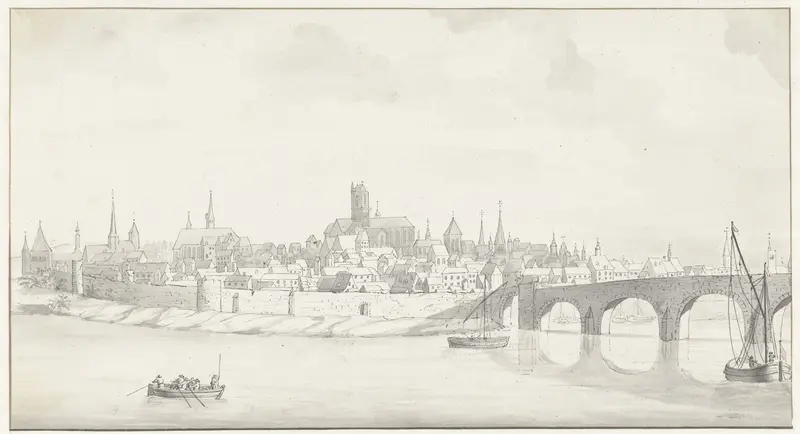 Gezicht op de stad Nevers Wall Art by Jan van Call (I) - High-Resolution Digital Print