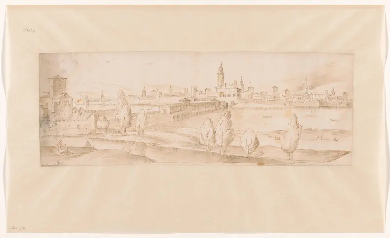 Gezicht op de stad Pavia Wall Art by Guilliam van Nieulandt (II) - High-Resolution Digital Print