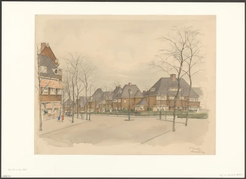 Gezicht op de Stadionweg Wall Art by Unknown - High-Resolution Digital Print