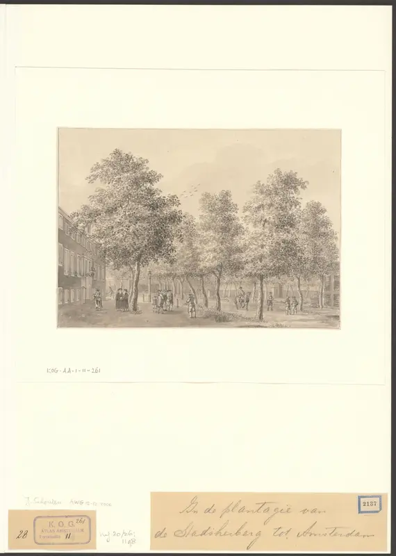 Gezicht op de stadsherberg in de Plantage Wall Art by Unknown - High-Resolution Digital Print