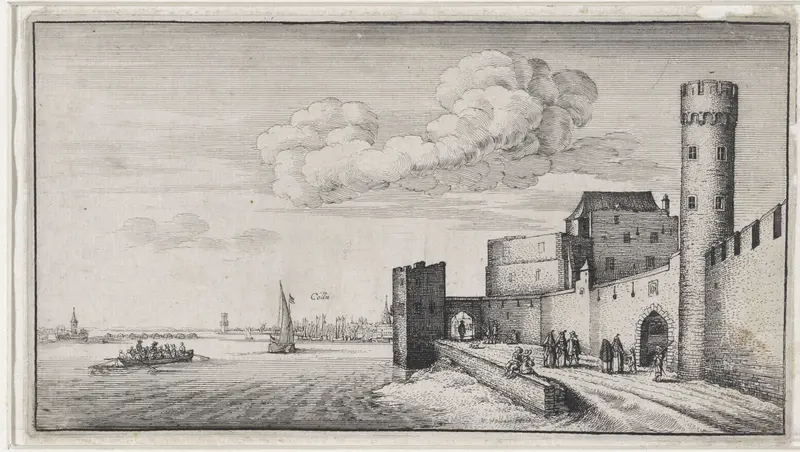 Gezicht op de stadsmuren van Keulen Wall Art by Wenceslaus Hollar - High-Resolution Digital Print