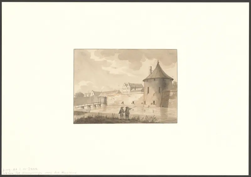 Gezicht op de stadspoort van Amsterdam Wall Art by anonymous - High-Resolution Digital Print
