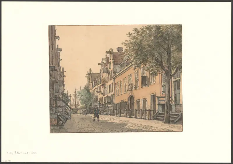 Gezicht op de Stadsschuitenmakerswerf in de Oostenburgervoorstraat Wall Art by Unknown - High-Resolution Digital Print