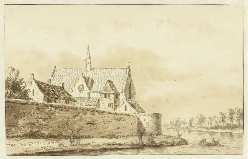 Gezicht op de stadswal van Utrecht Wall Art by Abraham Rademaker - High-Resolution Digital Print