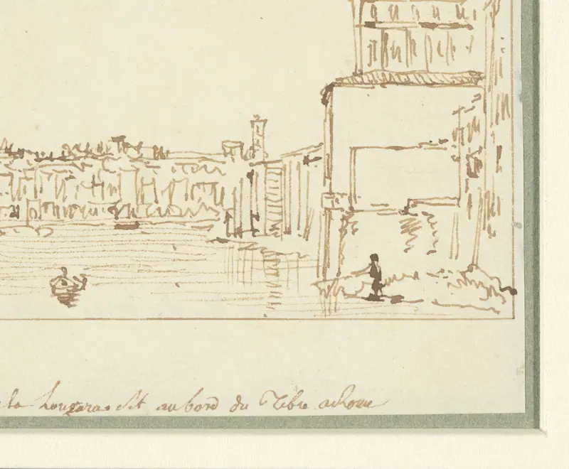Gezicht op de Tiber in Rome bij de Longara Wall Art by Victor Jean Nicolle - High-Resolution Digital Print