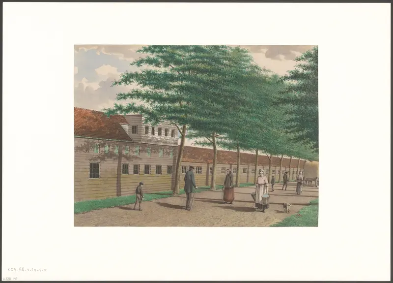 Gezicht op de touwslagerij Het Fortuin Holst-Kooy aan de Marnixstraat Wall Art by Unknown - High-Resolution Digital Print