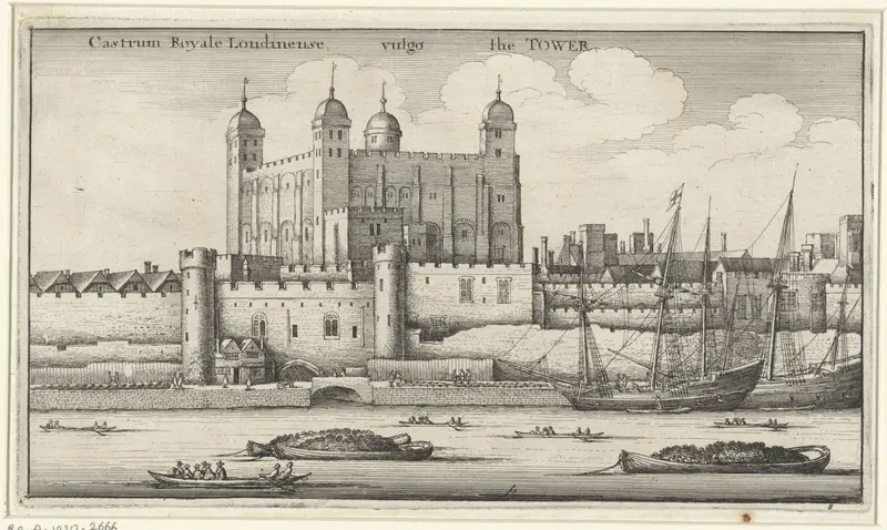 Gezicht op de Tower van Londen Wall Art by Wenceslaus Hollar - High-Resolution Digital Print