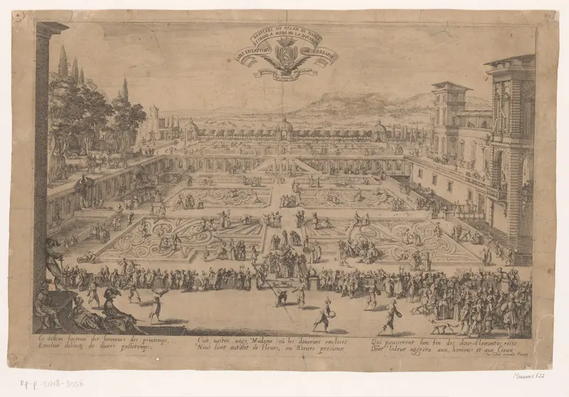 Gezicht op de tuin van het paleis van Nancy Wall Art by Unknown - High-Resolution Digital Print