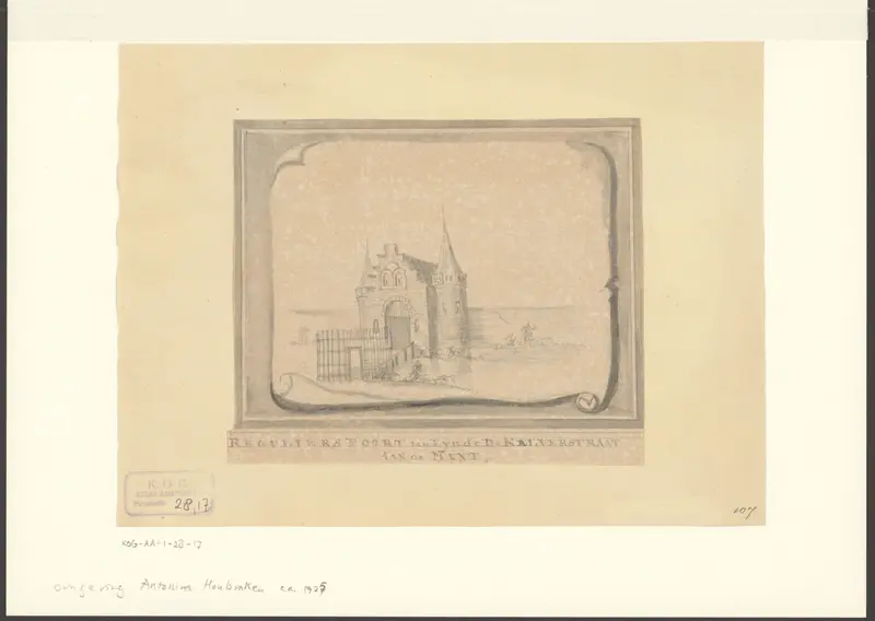 Gezicht op de Tweede Regulierspoort Wall Art by Unknown - High-Resolution Digital Print
