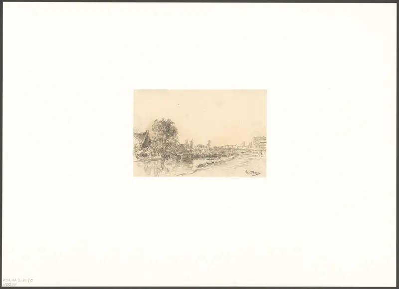 Gezicht op de vaart achter de Jacob Marisstraat Wall Art by Unknown - High-Resolution Digital Print