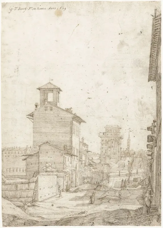 Gezicht op de Via Panisperna naar de Santa Maria Maggiore, Rome Wall Art by Unknown - High-Resolution Digital Print