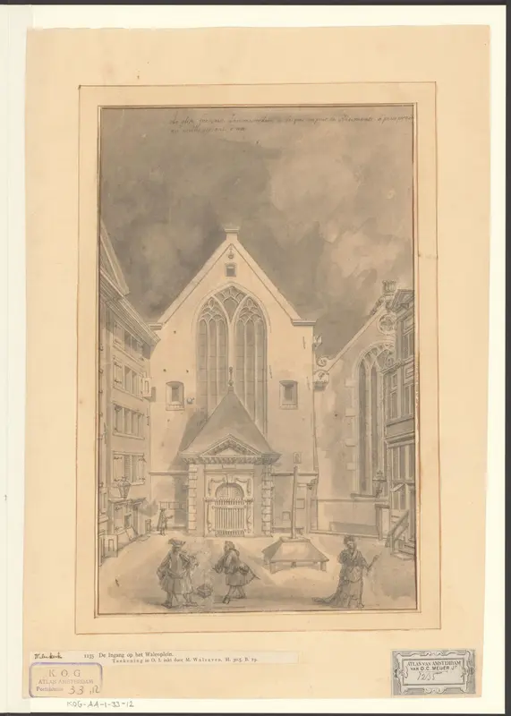Gezicht op de voorgevel van de Waalse Kerk aan het Walenpleintje Wall Art by Unknown - High-Resolution Digital Print