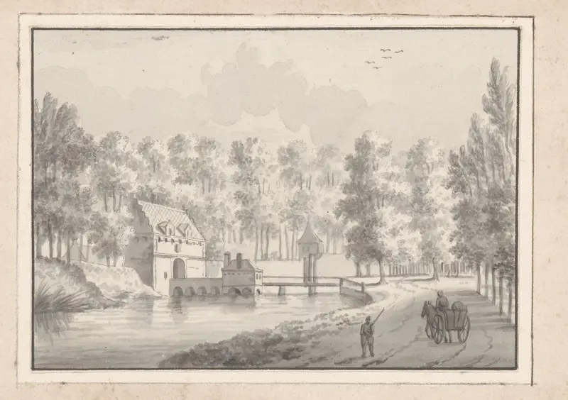 Gezicht op de voorpoort van Kasteel Buren Wall Art by anonymous - High-Resolution Digital Print