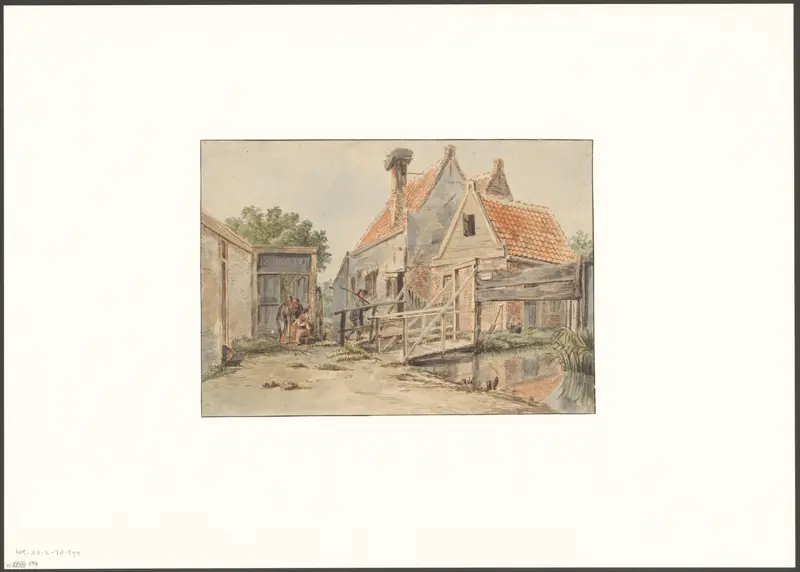 Gezicht op de Voorweg, gezien naar werf en molen De Eendracht Wall Art by Unknown - High-Resolution Digital Print