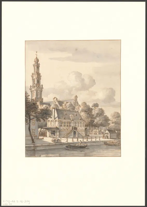 Gezicht op de Waag op de Westermarkt Wall Art by Unknown - High-Resolution Digital Print