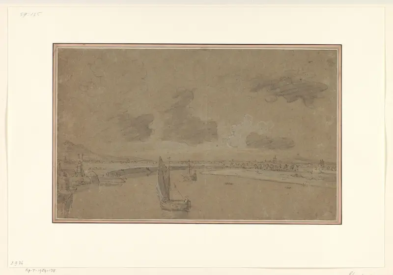 Gezicht op de Waal bij Nijmegen Wall Art by Unknown - High-Resolution Digital Print