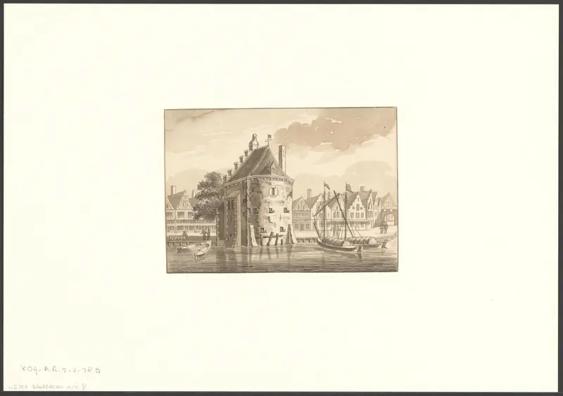 Gezicht op de wachttoren aan het IJ Wall Art by Unknown - High-Resolution Digital Print