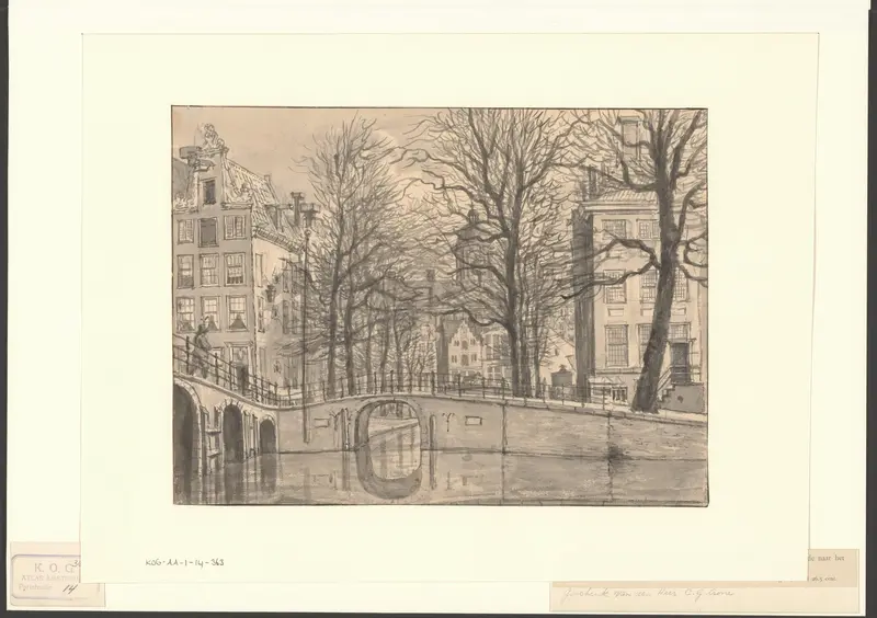 Gezicht op de Warmoesgracht vanaf de Herengracht Wall Art by Unknown - High-Resolution Digital Print