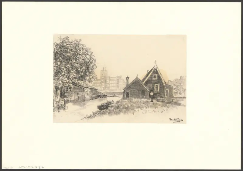 Gezicht op de Warmoestuinen bij de Admiralengracht Wall Art by Unknown - High-Resolution Digital Print