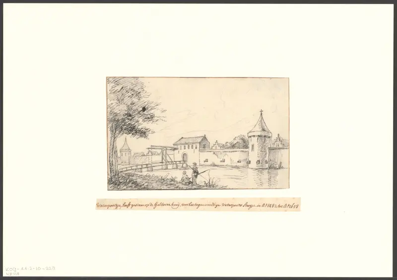 Gezicht op de Waterpoort Wall Art by anonymous - High-Resolution Digital Print