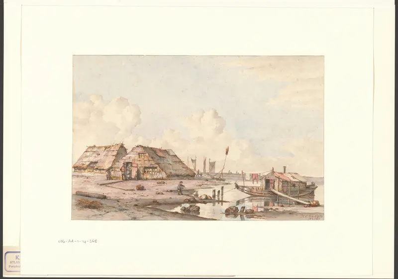Gezicht op de Westerdoksdijk tijdens de aanleg Wall Art by Unknown - High-Resolution Digital Print