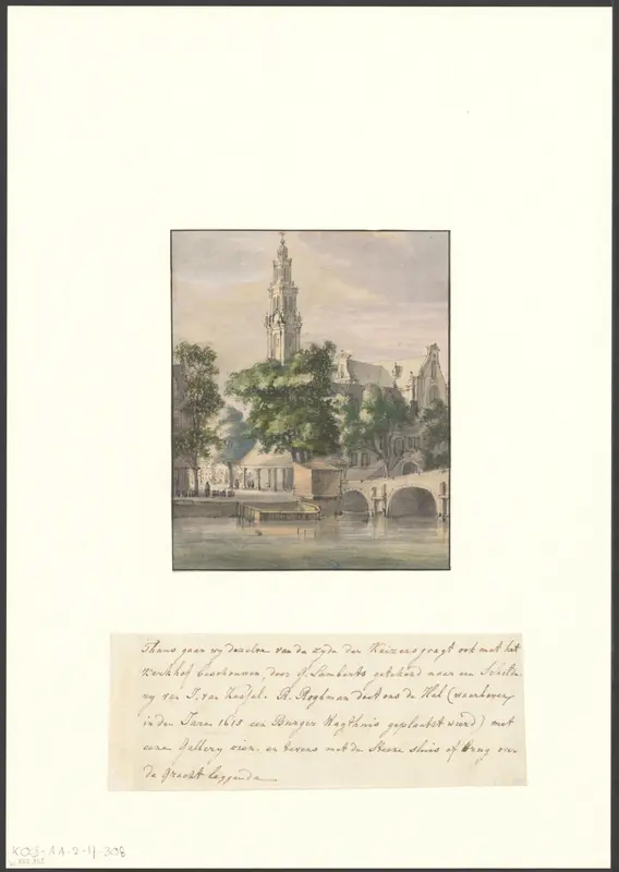 Gezicht op de Westerhal en de Westerkerk vanaf de Keizersgracht Wall Art by Roelant Roghman - High-Resolution Digital Print