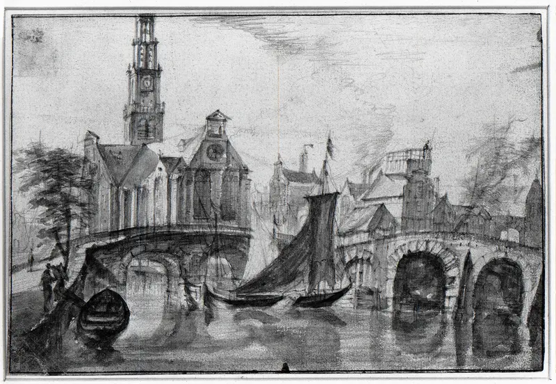 Gezicht op de Westerkerk te Amsterdam Wall Art by Unknown - High-Resolution Digital Print