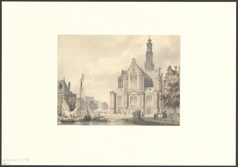Gezicht op de Westerkerk vanaf de Keizersgracht Wall Art by Unknown - High-Resolution Digital Print